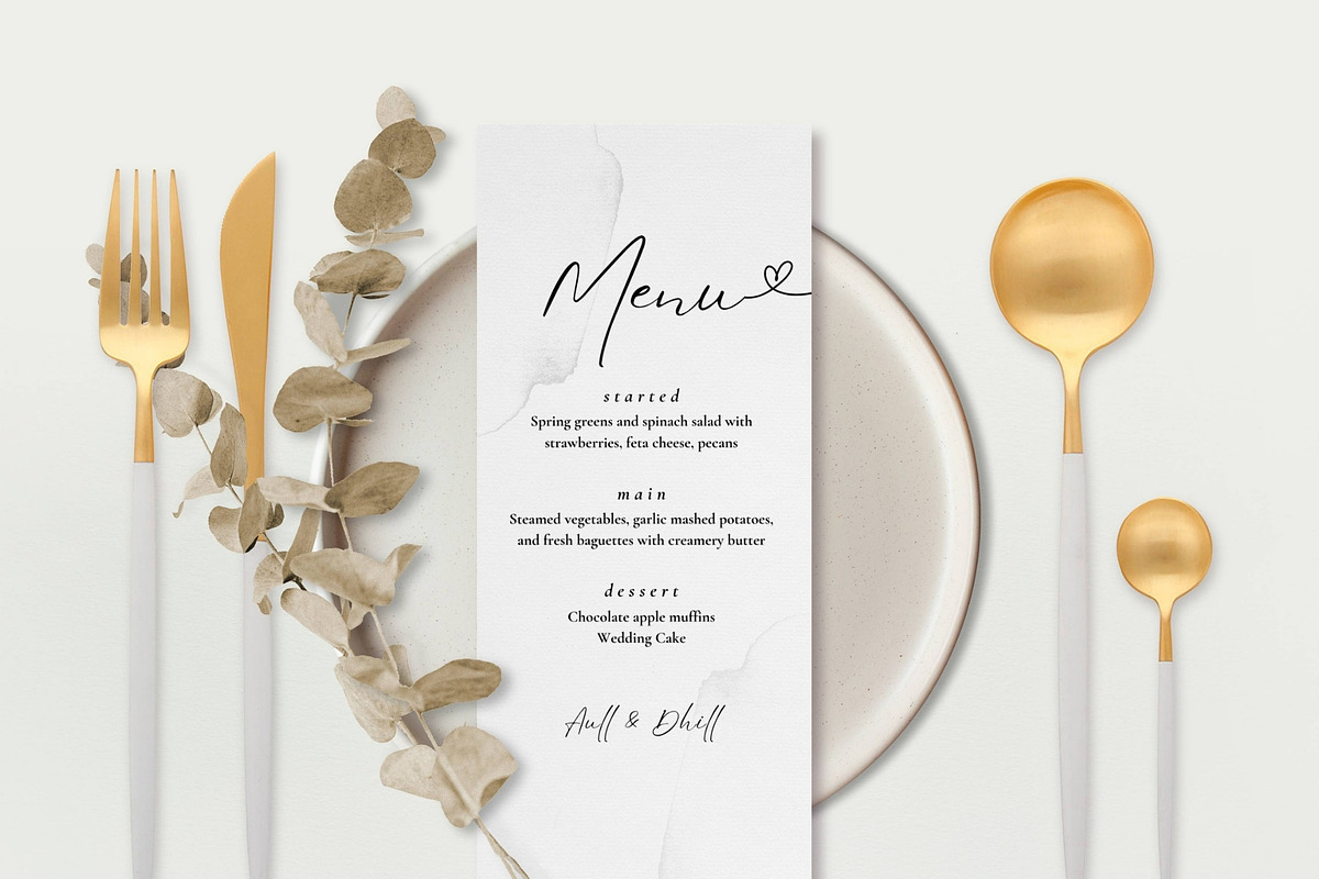 Wedding Menu Template SQF07, an Invitation Template by ResumeFabs (Photo 5 of 6)