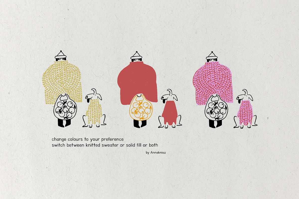 Winter Characters, a Seasonal Illustration by Annakniaz (Photo 11 of 13)