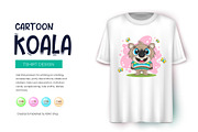 Cute cartoon koala. Tshirt, PNG., an Animal Illustration by KENO Mascots (Thumbnail 6 of 8)