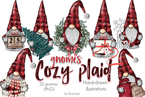 Christmas Gnomes Buffalo Plaid