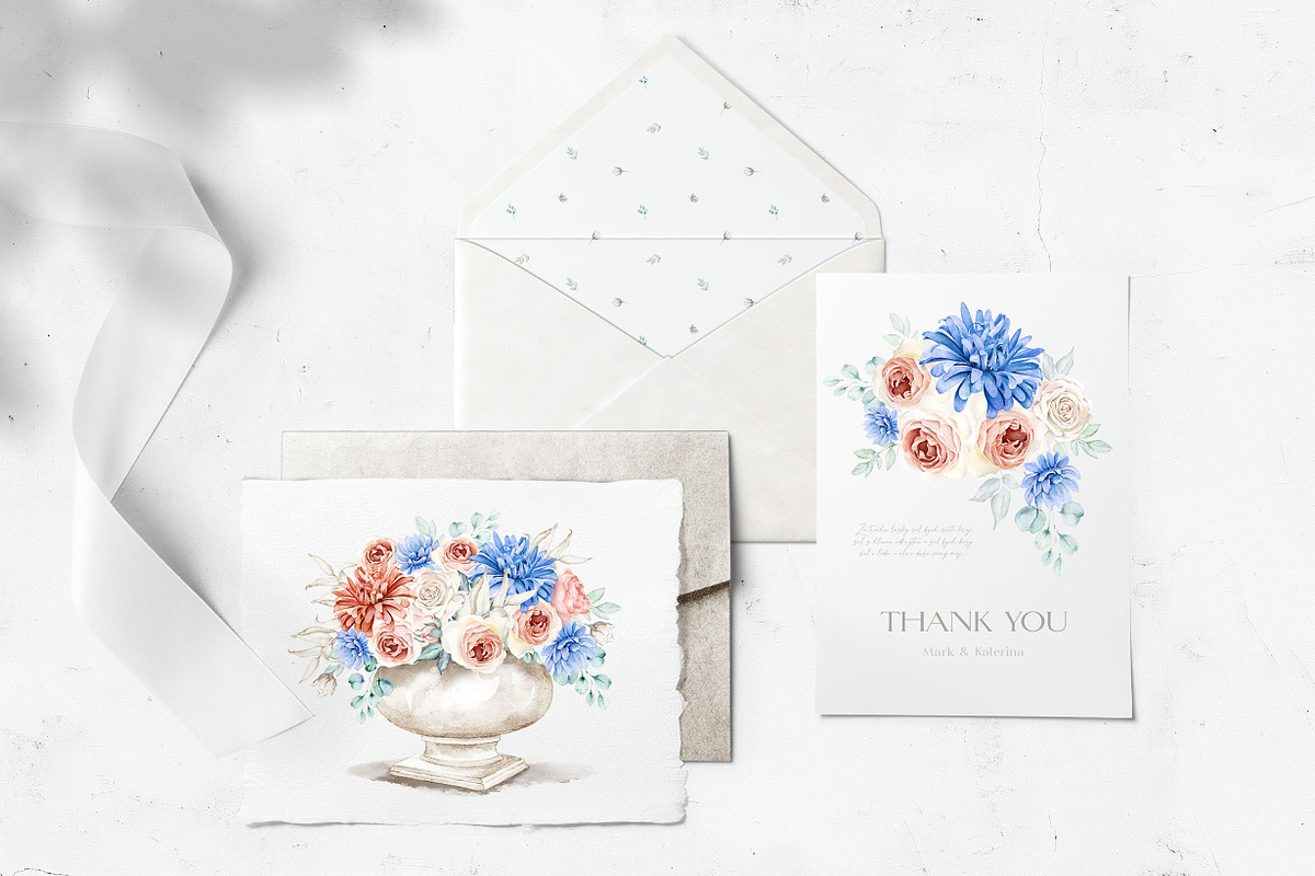 Floral Boutique Watercolor Set, an Illustration by Eva Katerina (Photo 2 of 16)