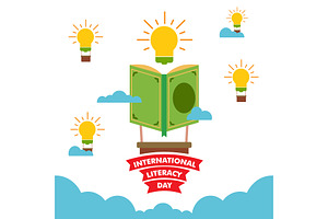 international literacy day illustrat, a Templates & Theme by sekitarief
