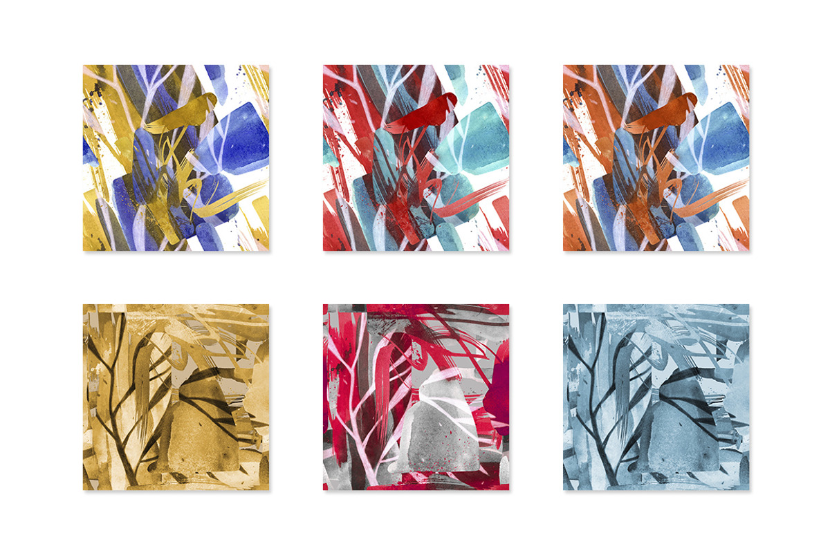 Abstract Watercolor Patterns Set, a Pattern Graphic by GALAKAM (Photo 14 of 15)