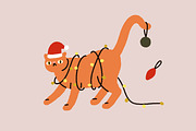 Cute, funny Christmas cats set, an Animal Illustration by Good Studio (Thumbnail 3 of 22)
