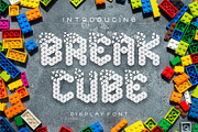Break Cube Display Font, a Font by herulogo (Thumbnail 1 of 2)