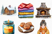 Cozy Winter Clipart, an Illustration by Craft Nest (Thumbnail 2 of 6)