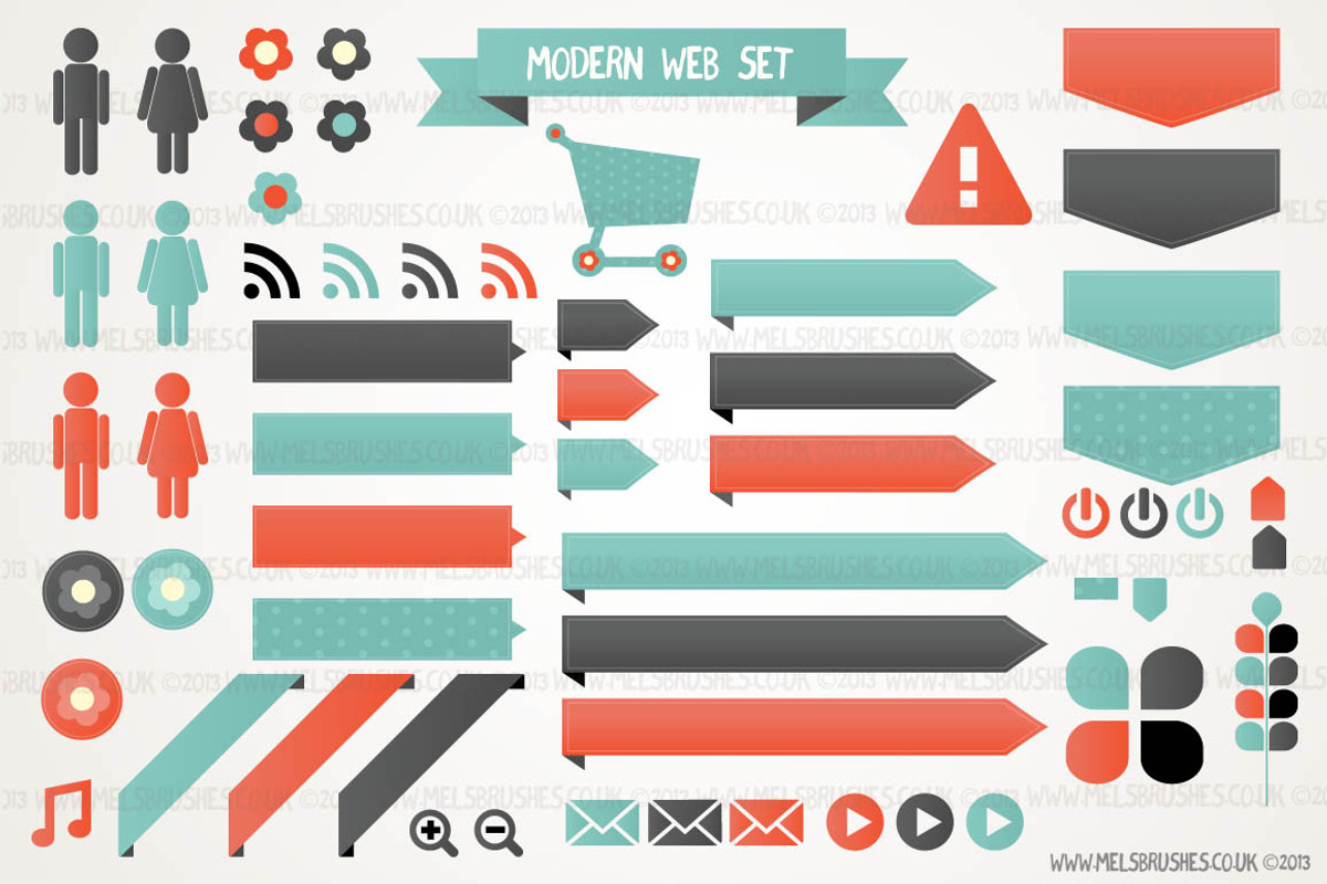 Modern Web Set, a Templates & Theme by Mels Brushes (Photo 1 of 4)