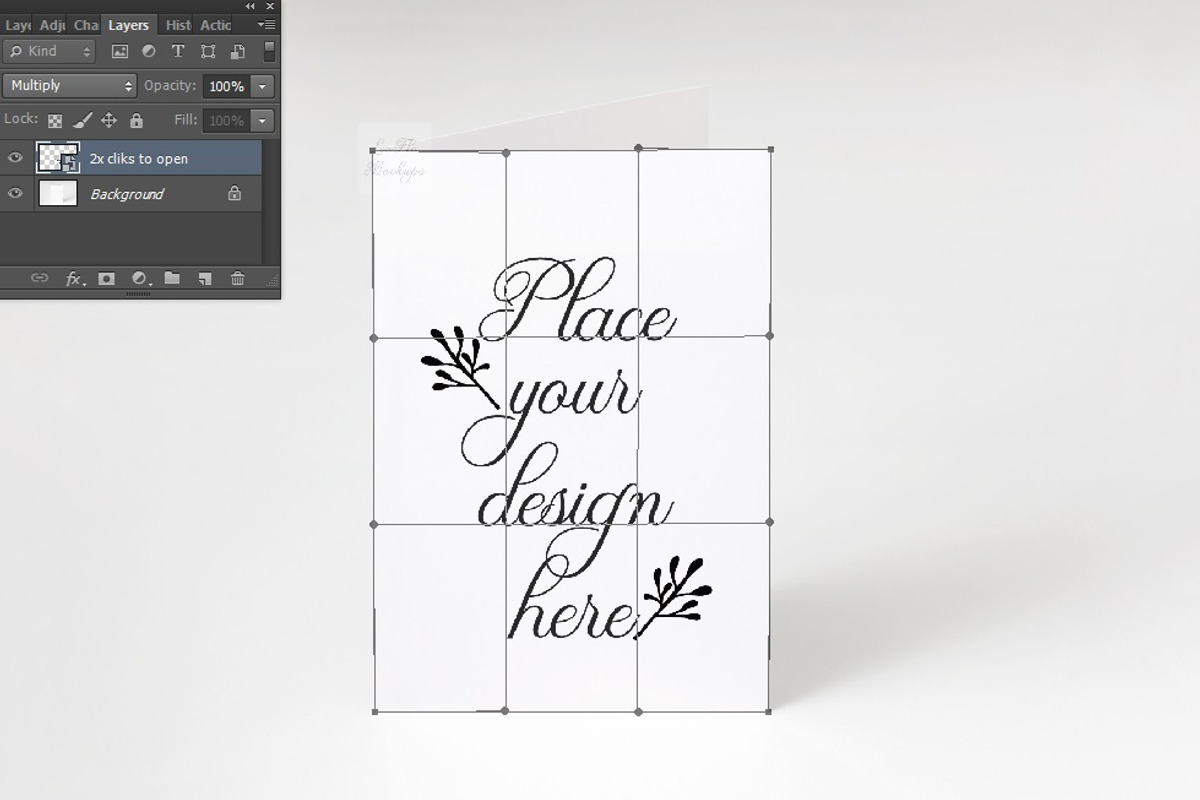 Greeting Card A6 A5 mockup invite, a Print Template by Leo Flo Mockups (Photo 2 of 7)