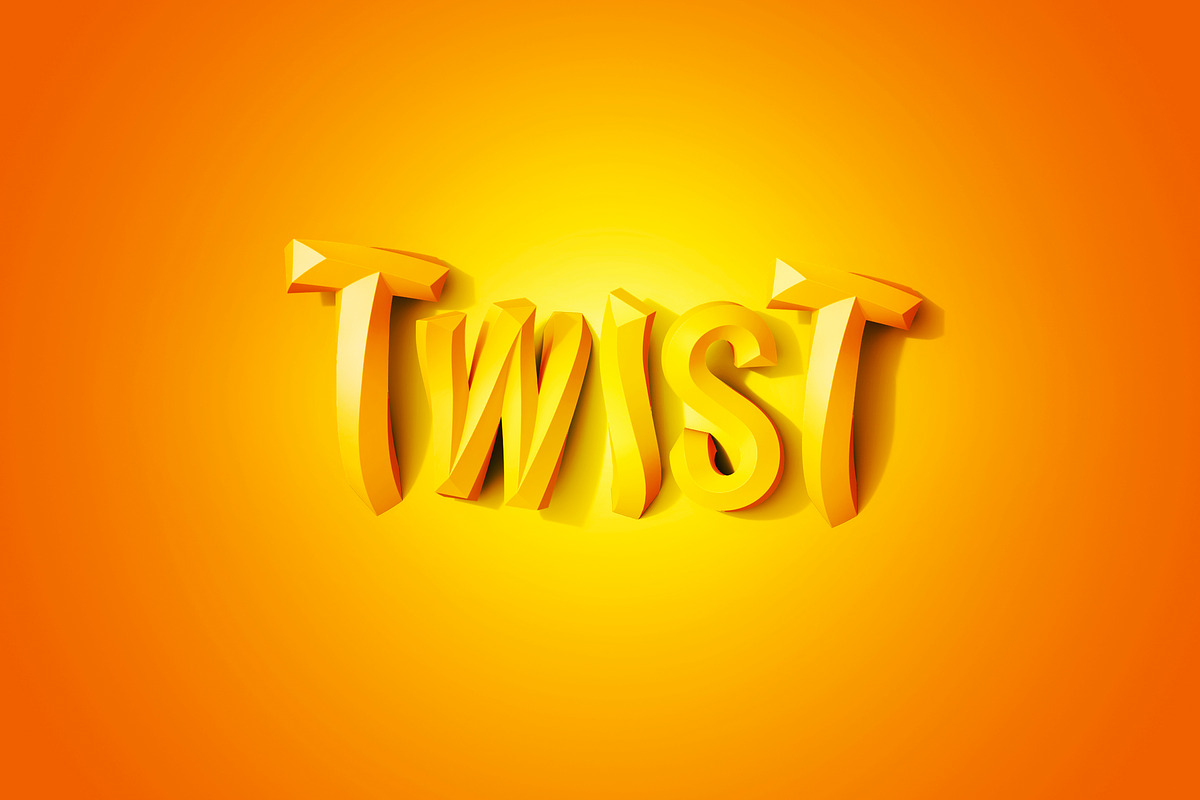 Twist Psd 3D Letters, an Object Graphic by GK Creative (Photo 1 of 10)