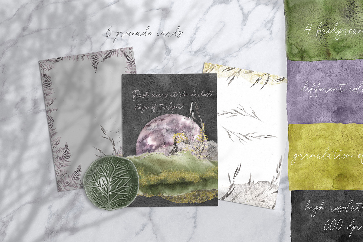 -25% Full Moon Miracle Watercolor, an Object Graphic by Cat In Colour (Photo 6 of 12)