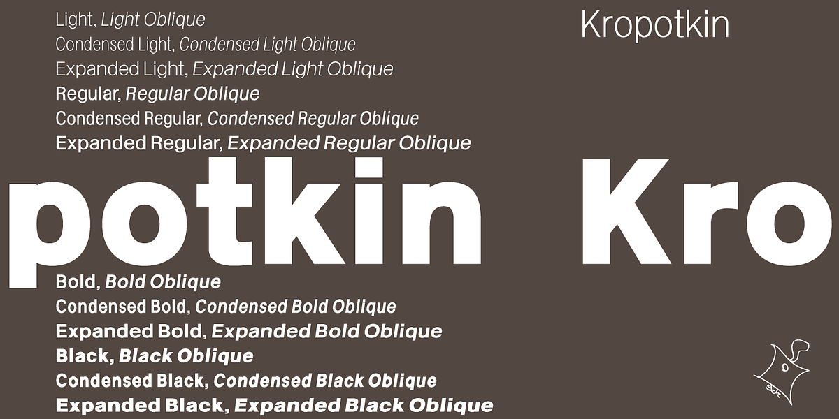 Kropotkin, a Sans Serif Font by sugargliderz