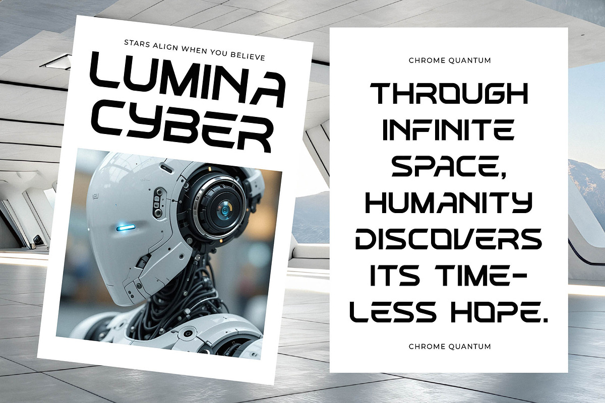 Chrome Quantum Futuristic Font, a Sans Serif Font by timelesstype.co (Photo 7 of 20)