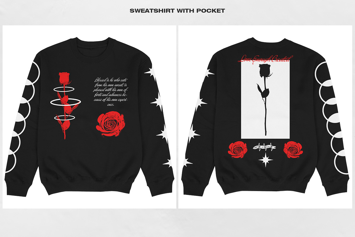 SWEATSHIRT MOCKUP + POCKET, a Merchandise Mockup by DaldSgh (Photo 5 of 10)