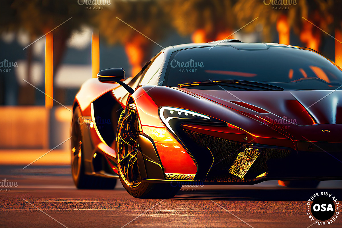 Supercar in the City Illustration, a Wallpaper Graphic by Other Side Art (Photo 2 of 8)