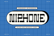 Niphone - Retro Font, a Slab Serif Font by QR Design Studio (Thumbnail 1 of 7)