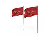 Waving Flag Mockup Template Set, an Advertising Mockup by DesignRushMarket (Thumbnail 11 of 11)