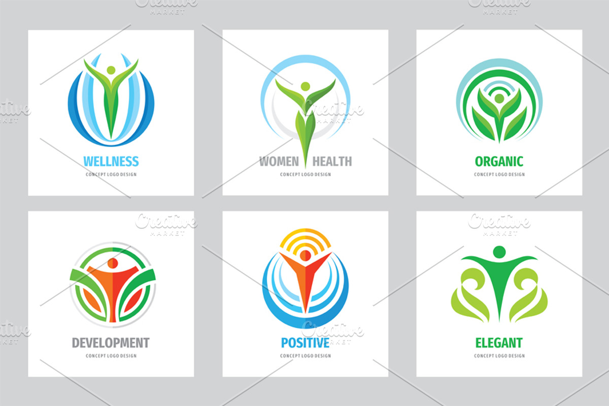 Human Nature Vector Logo Set, a Branding & Logo Template by serkorkin