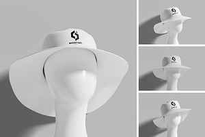 Front View Bucket Hat Mockup, a Hat Mockup by HanaSaka_Studio