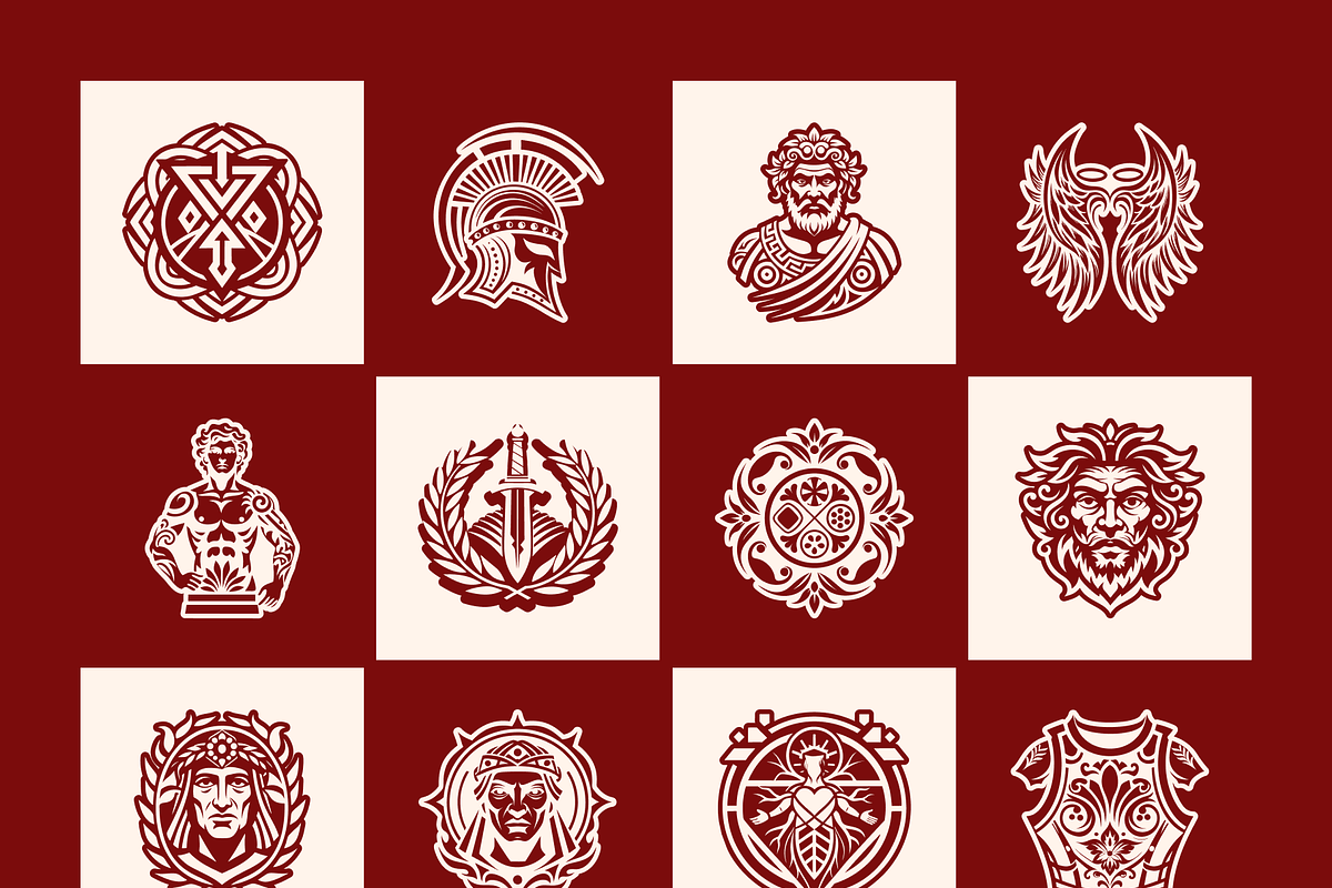 Italian Symbols Art Set, a Solid Icon by Creative Stall (Photo 9 of 10)