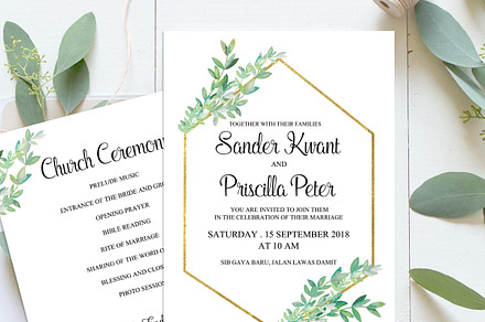 Eucalyptus Wedding Invitation