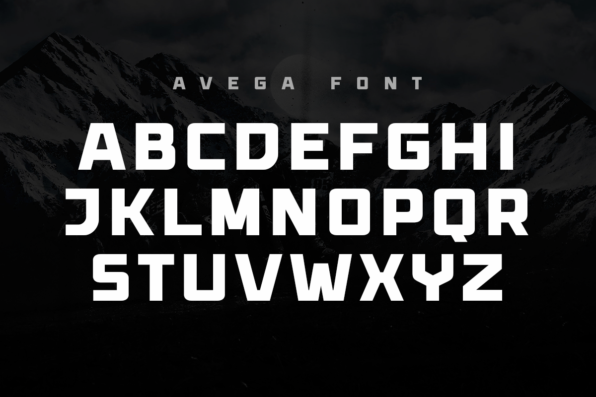 AVEGA - Modern Sport Font, a Sans Serif Font by Hamz Studio (Photo 11 of 12)