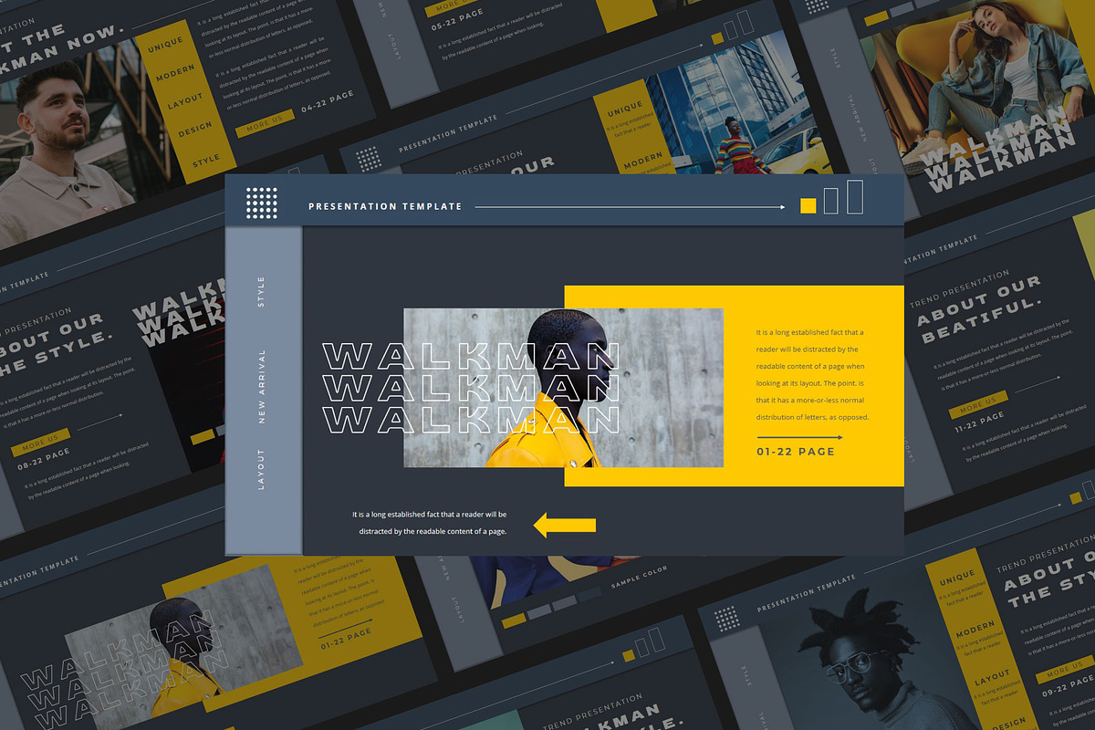 WALKMAN Keynote Template, a Presentation Template by GridlineType (Photo 1 of 9)