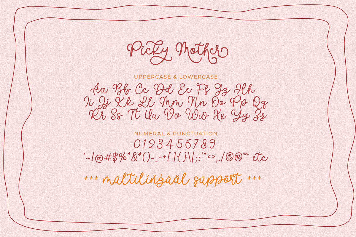 Picky Mother - Cute Monoline Font, a Script Font by Airotype (Photo 10 of 12)