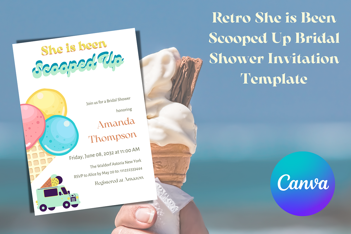 Scooped Up Bridal Shower Invite, an Invitation Template by Patterndigitpics (Photo 1 of 5)