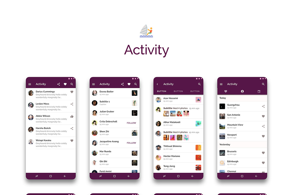 Prototype 86 - Template For Android, an UI Kit Template by App for Mobile & Website (Photo 5 of 28)