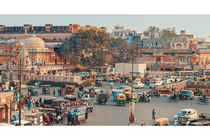 Jaipur, Rajasthan, India. Traffic On, a Transportation Photo by Our Amazing World