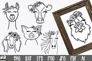 Farm Animals SVG Bundle, an Animal Illustration by OldMarket Designs (Thumbnail 1 of 7)