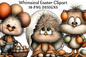 Whimsical Easter Clipart, an Illustration by Daily.Designs