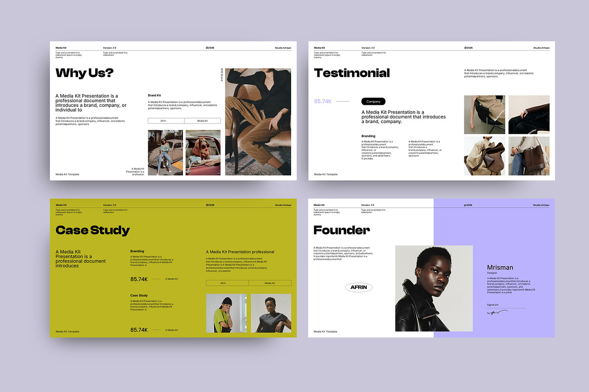 Afrin Brand Media Kit Presentation, a Presentation Template by Studio Artisan (Photo 6 of 7)