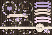 Wedding Floral Clipart & Vectors, an Illustration by Amanda Ilkov (Thumbnail 2 of 4)