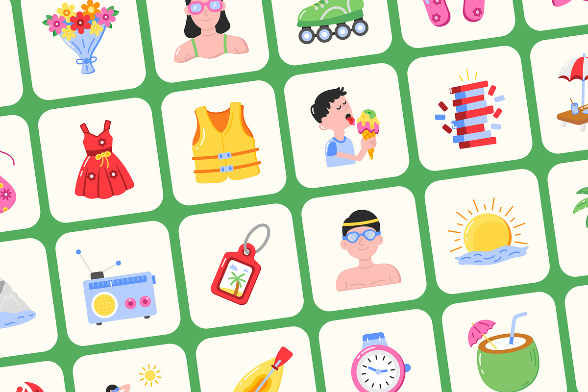 Summer Icon Art Set, an Emoji Icon by Creative Stall (Photo 6 of 8)