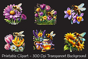 Spring bees clipart, an Illustration by RobertsArt (Thumbnail 7 of 7)