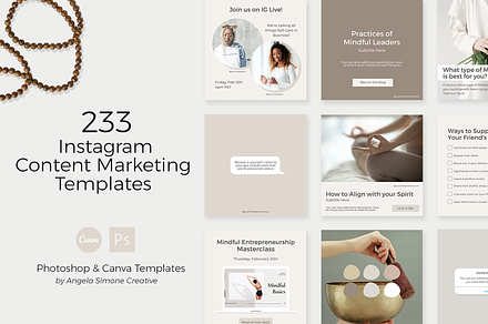 Instagram Canva Minimalist Templates, a Social Media Template by angela simone creative