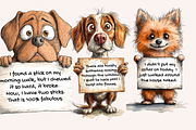 Woof, Wags and Witty Remarks, an Animal Illustration by PrintHaven Designs (Thumbnail 7 of 10)