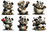 Whimsical Easter Panda Clipart, an Illustration by Craft Nest (Thumbnail 6 of 11)