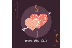 wedding love card, an Illustration by studiogstock