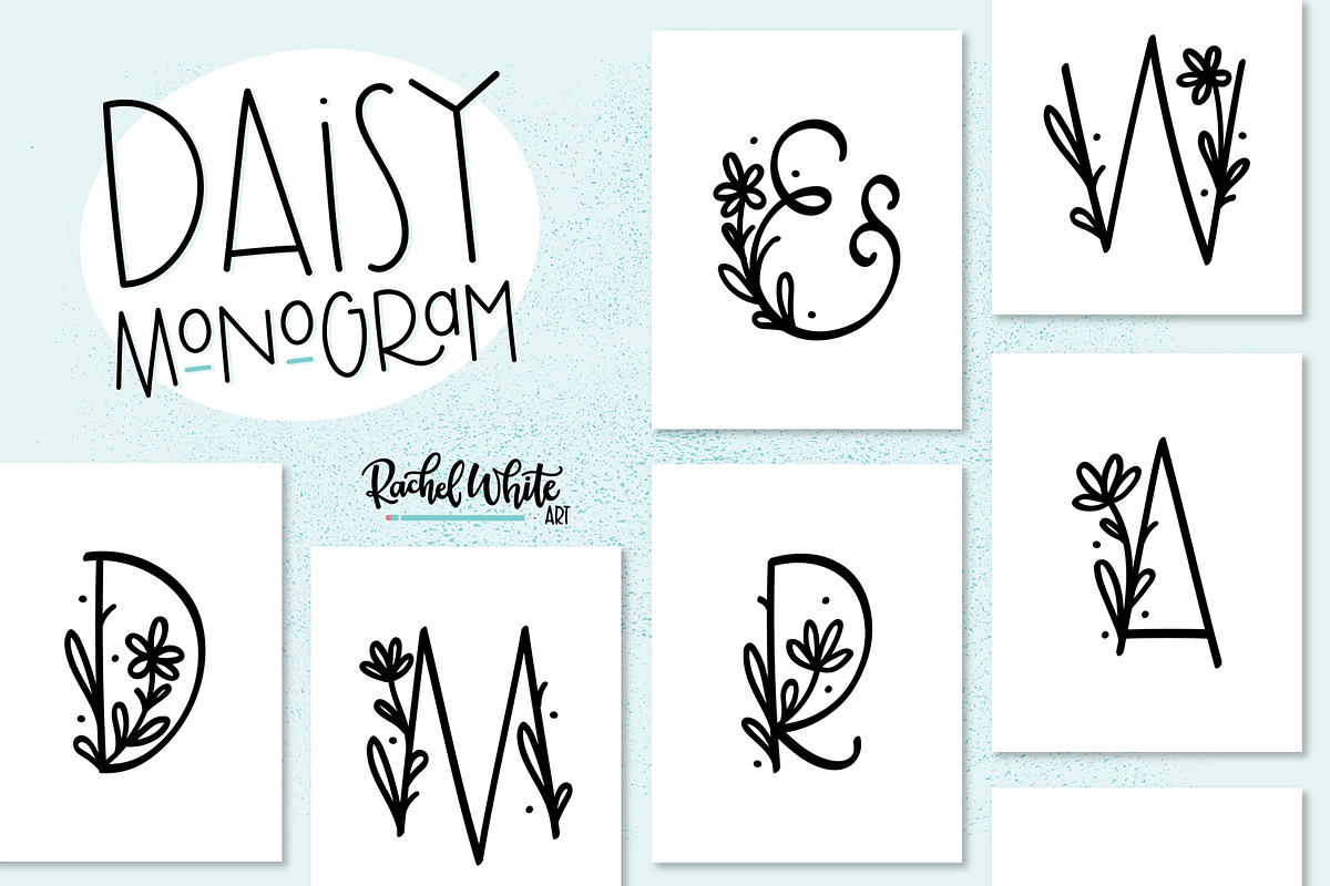 Capital Font Bundle, 8 fonts, a Script Font by Rachel White Art (Photo 8 of 17)