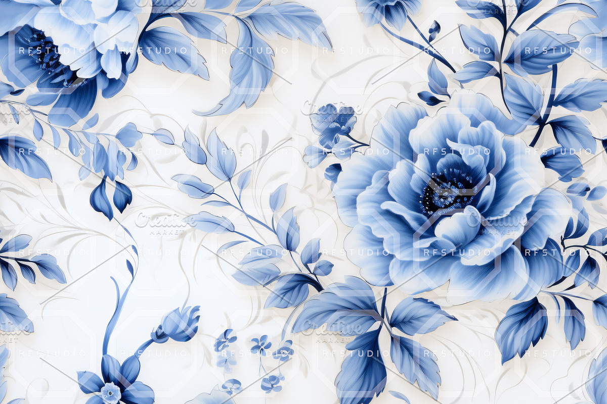 ROCOCOESQUE CHINOISERIE. Seamless, a Texture Graphic by RefinedFantasyStudio (Photo 8 of 9)