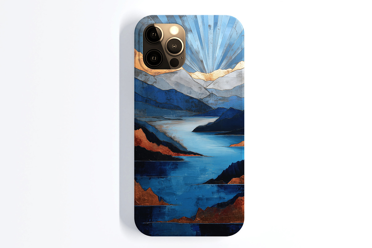 Abstract Mountain Lake Illustration, a Decorative Illustration by Housui Patterns (Photo 9 of 12)