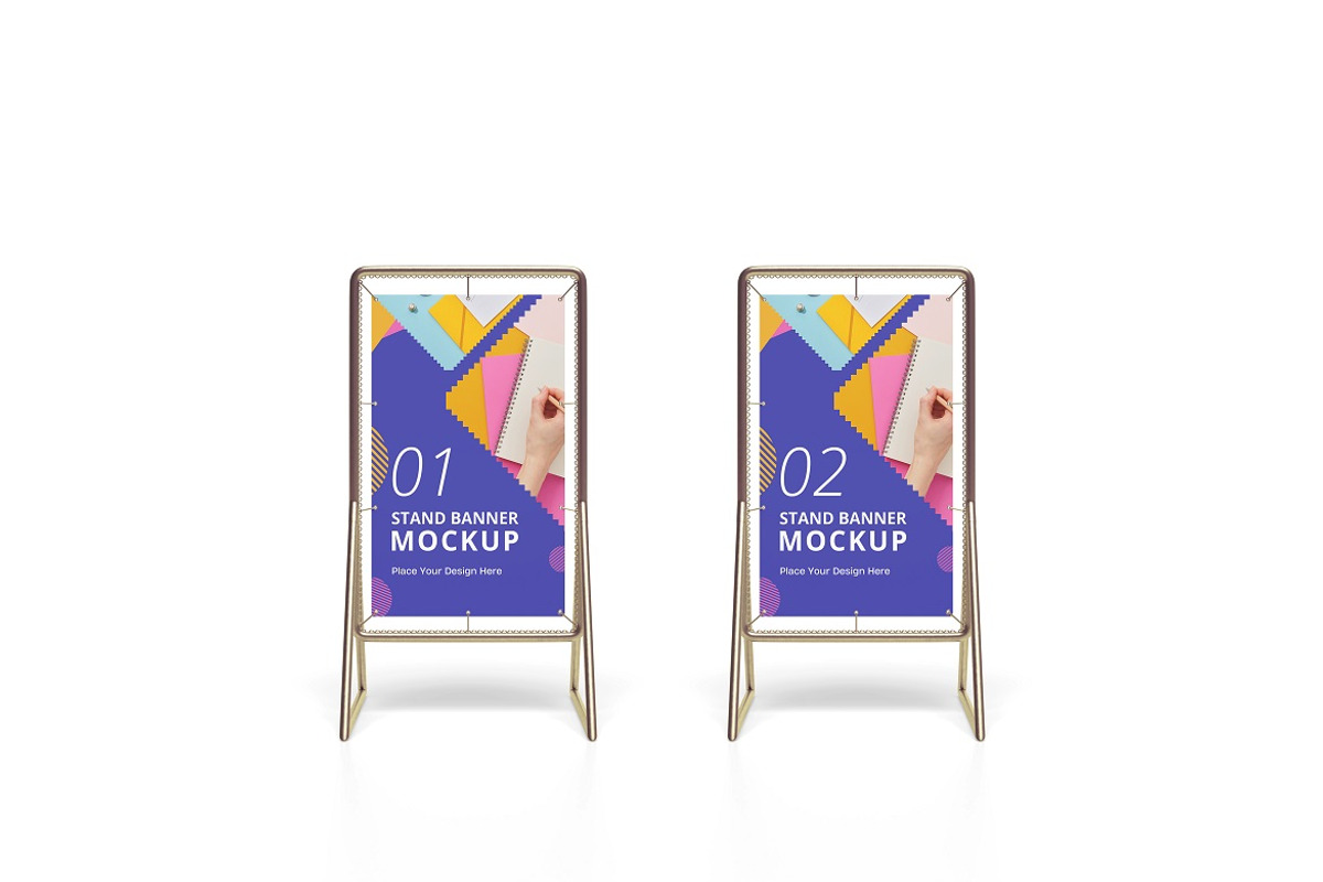 Stand Banner Mockup, an Advertising Mockup by Graphic Deal (Photo 6 of 6)