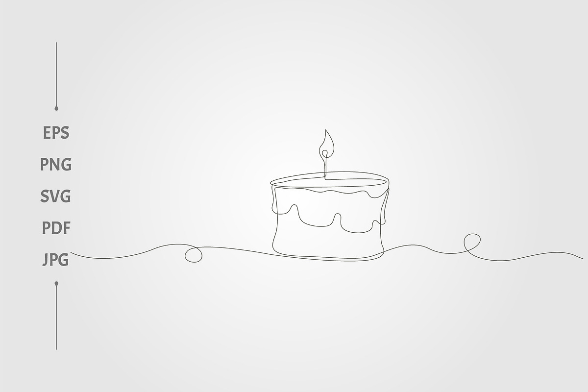 Candle minimalist single line, an Object Graphic by lawoel (Photo 2 of 3)