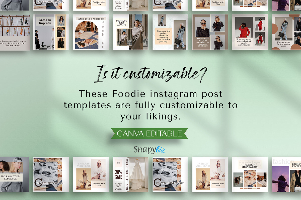 Boutique Fashion Instagram Templates, a Social Media Template by Snapybiz (Photo 4 of 9)