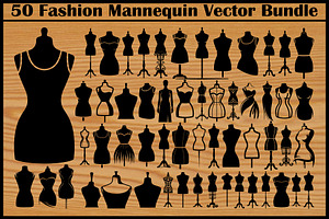 50 Fashion Mannequin Vector Bundle, an Illustration by Designs_River