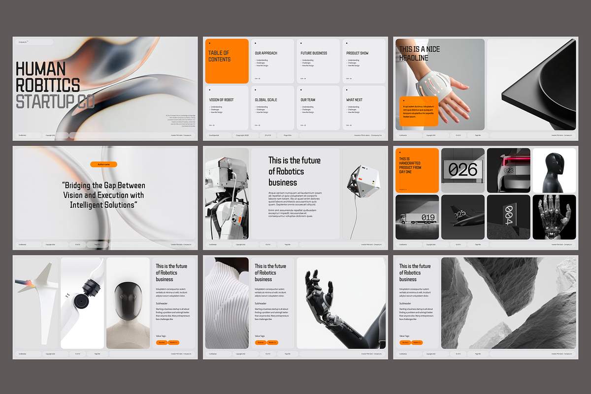 Pitch Deck Robotics, a Presentation Template by Oday Noon (Photo 2 of 5)