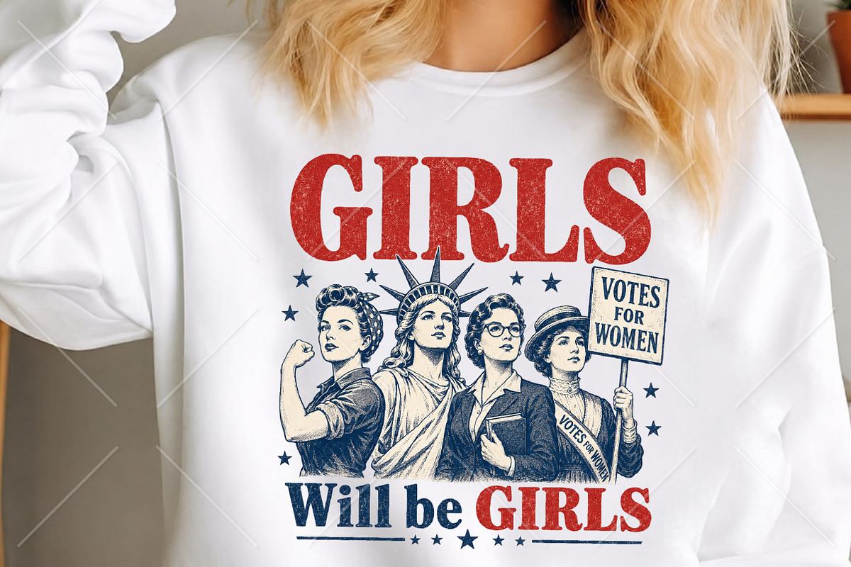 4th of July Girls Will Be Girls PNG, a Seasonal Illustration by Canvas Craft (Photo 4 of 6)