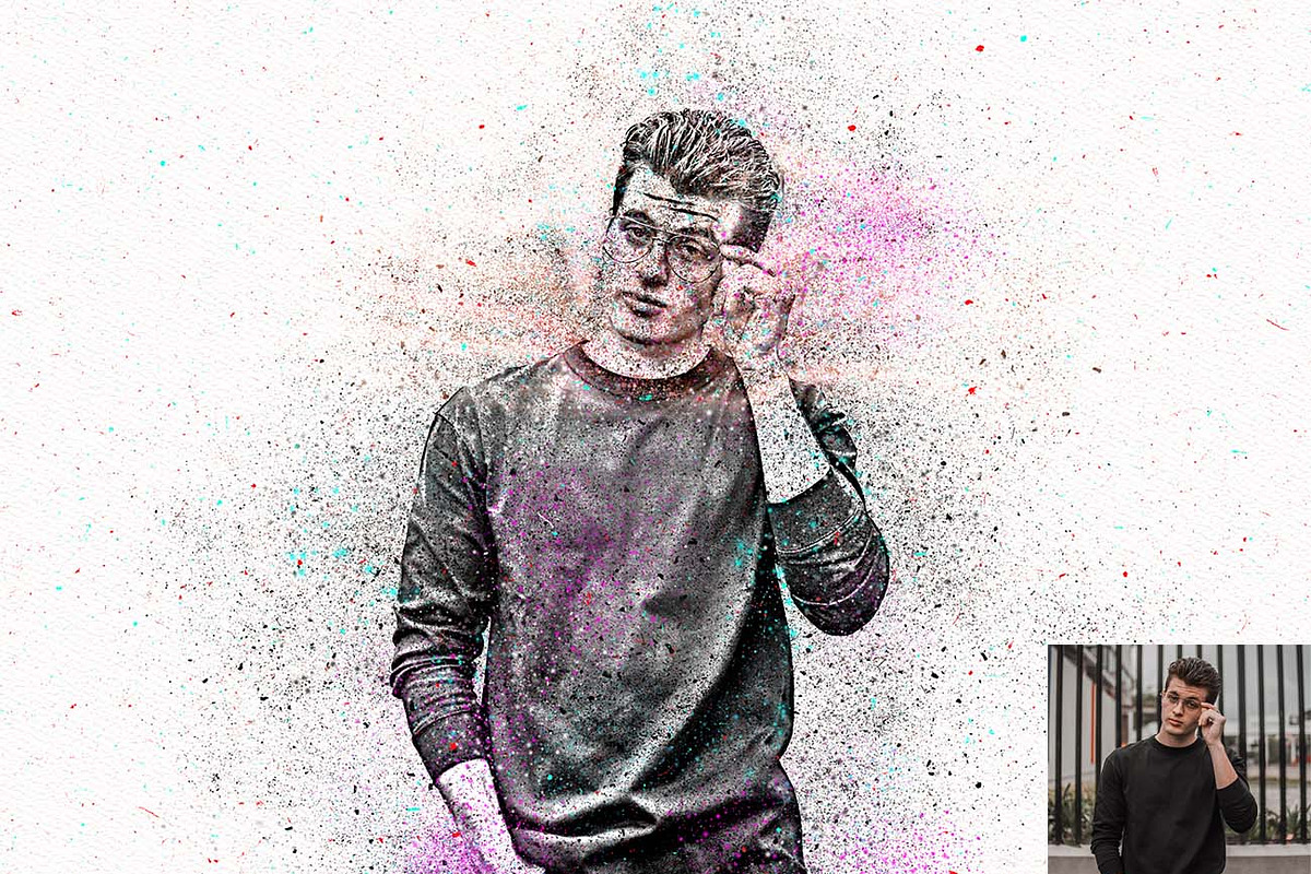 Grunge Spray Art Photoshop Action, an Action Add-On by Studio Retouch (Photo 17 of 18)